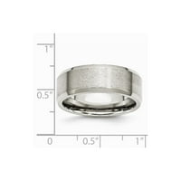 Čvrsti nehrđajući čelik ravni rub za rub za muške mat brušene završne obrade i obični klasični vjenčani prsten udobnosti veličine 12.5