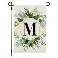 DanKook Monogram-stil slova vrt Dvostrana ispis vrtna zastava za stvaranje divnog izgleda m