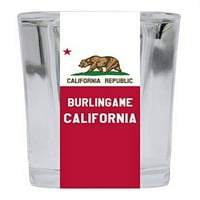 Burlingame California Suvenir Squaner Shot Glass