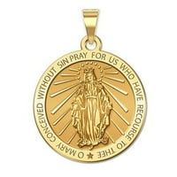 Slikovitolgold.com Čudesne ogrlice od medalja - Čvrsta 14k bijelo zlato