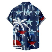Havajske majice za muškarce prevelike montirane majice za neovisnost modernog tropskog dlaka sa džepom
