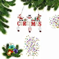 Lulshou Christmas Christmas Dekoraci za božićne stablo ukrasi drvene engleske slova Sretan božićni pahuljici