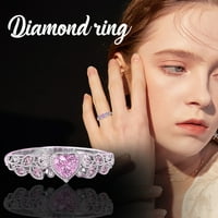 Yubnlvae prstenovi male svježe ljubavne ličnosti za žene prsten mama u jednostavnim prstenima ružičasta