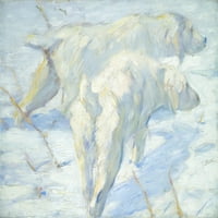 Sibirski psi u snježnom plaku Print