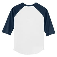 Tiny Tiny Turpap Bijela mornarica New York Yankees Trostruka majica Raglan rukava