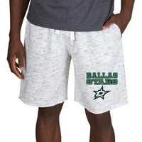 Muški pojmovi Sport Bijeli ugljen Dallas Stars Alley Shorts Fleece