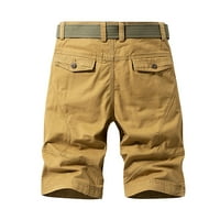 Teretne pantalone za muškarce Muške modne džepove u boji pamuk pamučne kratke hlače u kratkim kratkim hlačama
