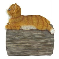 Dizajn Toscano Kitty Cat Gutter Guardian Downspout statue