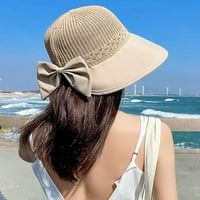 Dabuliu Women široka brana sunčana šešir za zaštitu od sunca kašika Šic luk udobna kapa za plažu sklopivo