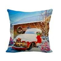SkPabo Božićno bacanje jastuk za cipele Kamion Kolekcija za kamione Posteljina jastučnice Božićni tisak