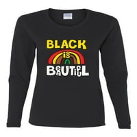 Divlji bobby crna je prekrasna crna pride ženska grafička majica dugih rukava, crna, velika