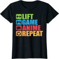 Lift, anime, igra, ponoviti - teretana majica za geeks i štreber