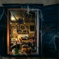 Halloween Spider ukrasi lažni Spider Prop Black Paur Paur Party Stills za dvorište Kućni dekor unutarnjeg