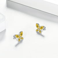 Lepote leptir naušnice, sterling srebrne minđuše na rođenju Slatke životinje Nakit poklon za žene djevojke