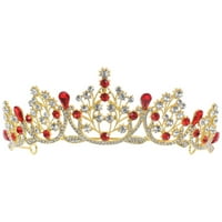 Homemaxs Vintage Tiara Rhinestone Inlaid Baroque Crown Party Tiara za žene mladenke