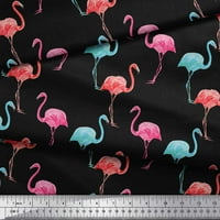 Soimoi viskoza šifon tkanina Flamingo dekor za ptice od tiskanog dvorišta široko