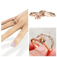 Keusn Rose Gold Remise Prsteni delikatni dizajn Set Diamond Modni prsten svjetlo visoke ocjene W