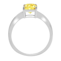 1. CT sjajan zračenje CLECT simulirani dijamant 18k bijeli zlatni pasijans prsten SZ 8