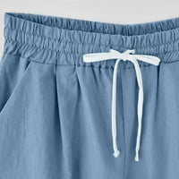 Žene Ljetni maslačak Print Visoko stručni pamučni hlače plus veličine kratke hlače Postavljanje plaže