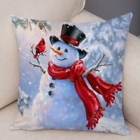 Slatki crtani snjegovinski jastuk Dekorativni božićni jastuk za božićnu jastuk za meko plišano jastuk