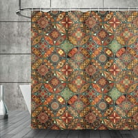 Cvjetni tuš, kružni geometrijski oblik mandala orijentalnog stila uzorka etničke ilustracije, tkanina