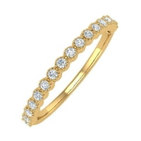 Carat Bezel Set Diamond Wedding Band prsten u 10k žuto zlato