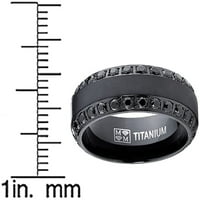 1. Karati za muškarce TITANIUM Vjenčani prsten crne boje