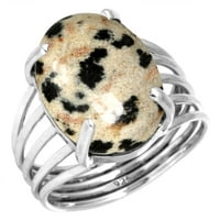 Sterling srebrni prirodni dalmatinski ručni prsten