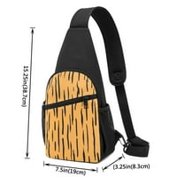 Crossbody torba za prsa, jednostavne narančaste tigarske pruge uzorak za rezanje ruksaka za odrasle