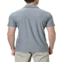 Glonme muški rever izrez Baggy polo majica casual ljetna majica s majicama niz golf bluza pulover