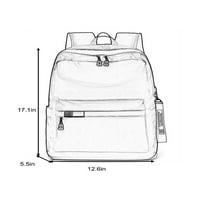 Zodanni muškarci Bookback Veliki ruksak kapaciteta sa USB punjenjem Port Lagane škole Multi džepovi