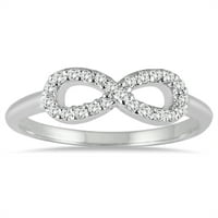 Ženska karat TW Diamond Infinity prsten u 10k bijelo zlato