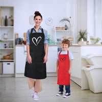 Slatko srce za pregačaju Papa mama Porodična oprema Outfits tata mama Kids pregače za porodično pečenje