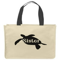Platnene torbe za tornjeve morsku kornjaču sestra Family Girl SIBLICE Love Vodena oceana Tropska za