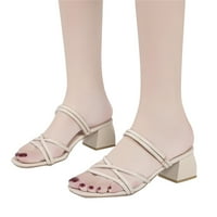 Sandale Žene Modne Dressy Fashion Summer Sandale Mid Heel Peta Slana boja Ležerne prilike otvorene cipele