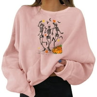 Ženski džemper Ženski pulover Zabavni grafički print okrugli vrat Dugi rukavi dugim rukavima Duks s