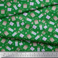 Soimoi Green Rayon tkaninski bombonski štap, poklon Bo & Oranement Božićni dekor Tkanina tiskano dvorište