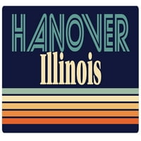 Hanover Illinois Vinil naljepnica za naljepnicu Retro dizajn