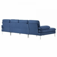 114 Duga konvertibilna kauč sa ležaljkama, posteljina tkanina 4- Seat u obliku reverzibilnog kauča sa