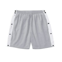 Biayxms muške ležerne ljetne kratke hlače, patchwork elastične struine labave hlače sa bočnim tipkama