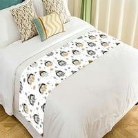 Jednobojna slatka pingvini za krevet za posteljinu za posteljinu od posteljine