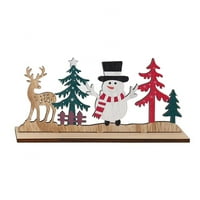 Drveni božićni ukrasi, stilovi ručno izrađeni obrtni obrtni dekoracija za zimske Xmas zahvalnosti