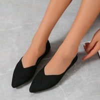 Puuawkoer dame modne čvrste boje uperene prstiju casual cipele plitke ravne cipele ženske cipele crne