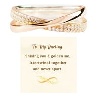 Hanxiulin do mojih dragih prstenova Prstenje poklopci za parove prstenovi za žene dva tonska prstenova