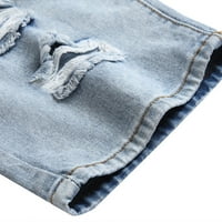 Muški traper kratke hlače sa zatvaračem s kratkim kratkim kratkim kratkim kratkim hlačama sa džepovima