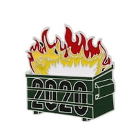 Mnjin Dumpster može pribor za božićne značke plame broš metalni vatreni broš višebojni