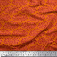 Soimoi narandžasta viskoza šifon tkanina filigrana Damask Ispis tkanina od dvorišta široko