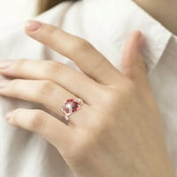 EN Suncokret širokoj prsten u obliku srca u obliku slova u boji dragulja Zircon Micro Podešavanje prstena