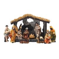 Božićni ukrasi Manger ručna kolekcionarska božićna skulptovana scena oslikana za božićni u zatvorenim