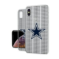 Dallas Cowboys iPhone Clear Text Backdrop dizajn futrole